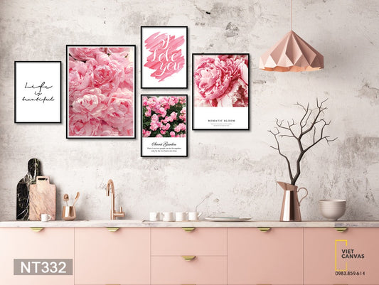 Bộ 5 Tranh Garden Flowers - NT332