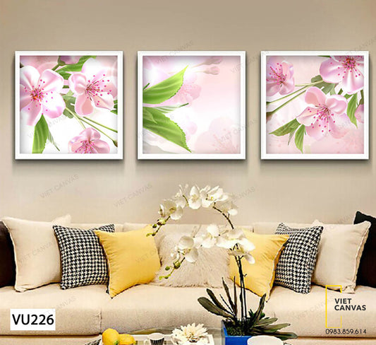 Bộ 3 Tranh Hoa Anh Đào - VU226