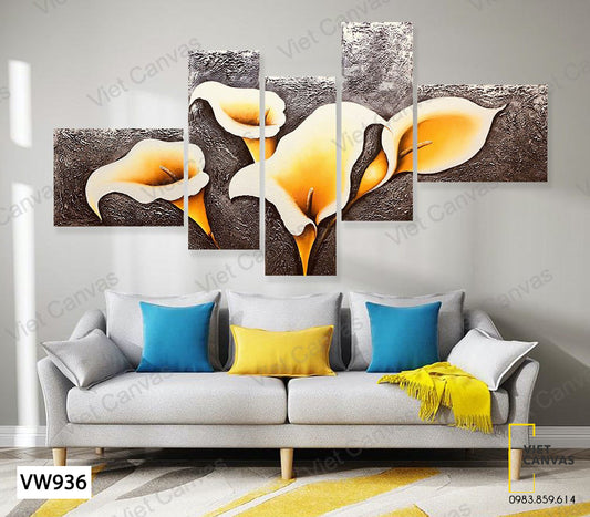 Bộ 5 Tranh Hoa Calla - VW936