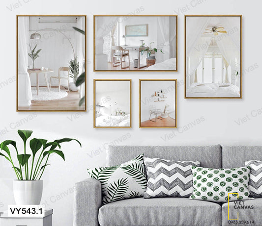 Bộ 5 Tranh Không Gian Của Ngôi Nhà - VY543.1
