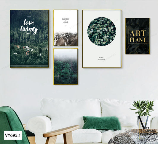 Bộ 5 Tranh Khu Rừng Xanh - VY695.1