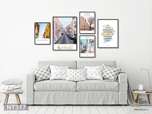 Bộ 5 Tranh Phong Cảnh Châu Âu - NT317