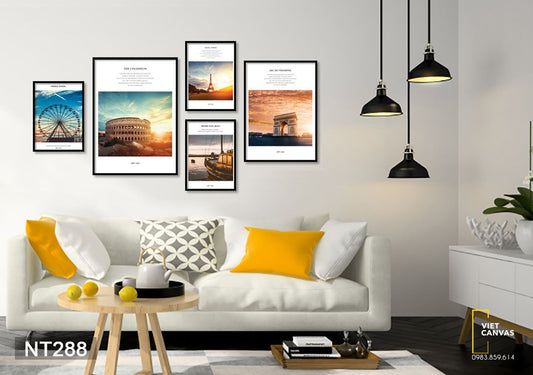 Bộ 5 Tranh Phong Cảnh Kỳ Quan Thế Giới - NT288