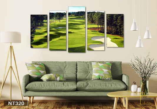 Bộ 5 Tranh Phong Cảnh Sân Vườn Châu Âu - NT320