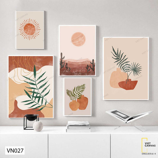 Bộ 5 Tranh Tĩnh Vật Và Mặt Trời - VN027