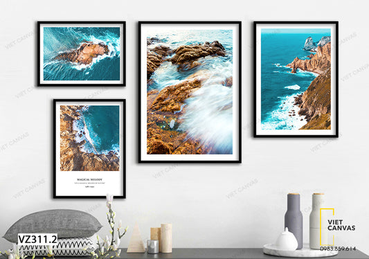 Bộ 5 Tranh Sóng Vỗ - VZ311.2