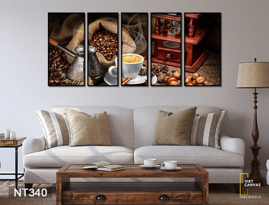 Bộ 5 Tranh Tách Cà Phê Độc Đáo - NT340