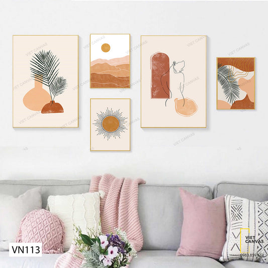 Bộ 5 Tranh Tối Giản - VN113