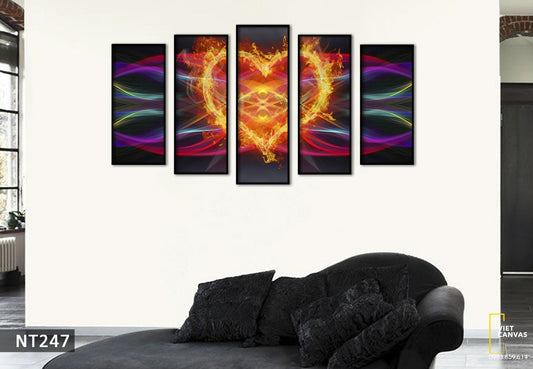 Bộ 5 Tranh Trái Tim Rực Lửa - NT247
