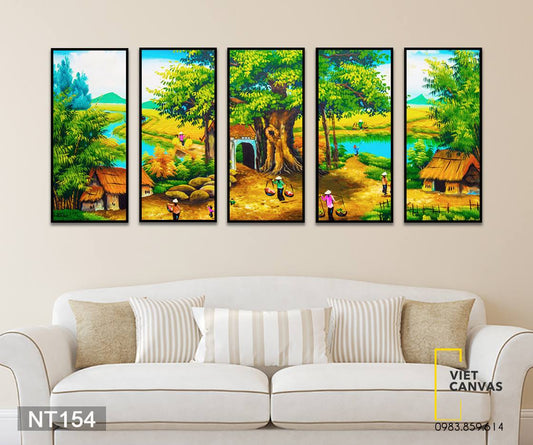 Bộ 5 Tranh Vùng Quê - NT154
