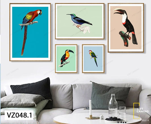 Bộ 5 Tranh Xứ Sở Loài Chim - VZ048.1