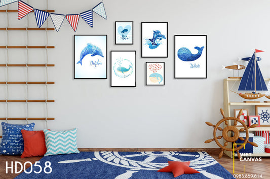 Bộ 6 Tranh Cá Dưới Lòng Đại Dương - HD058