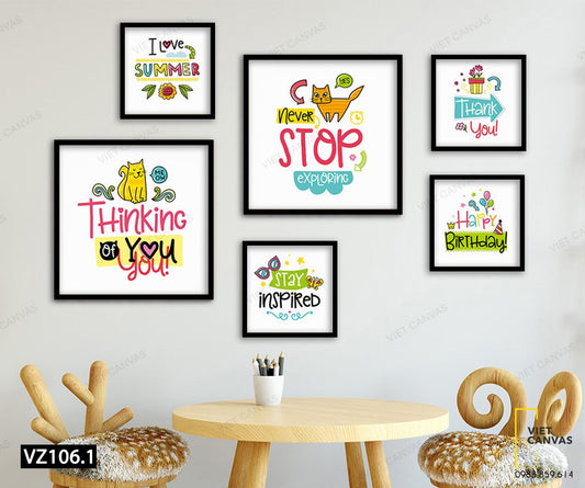 Bộ 6 Tranh Quotes Vui Nhộn - VZ106.1