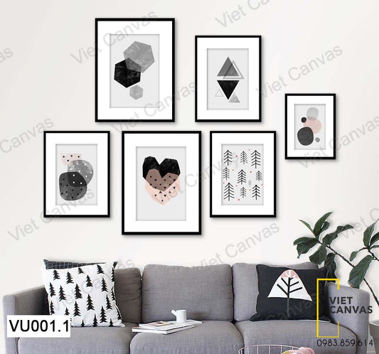 Bộ 6 Tranh Hình Học - VU001.1