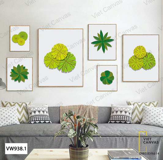 Bộ 6 Tranh Những Chiếc Lá - VW938.1