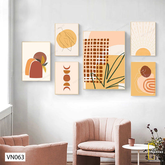 Bộ 6 Tranh Tối Giản - VN063