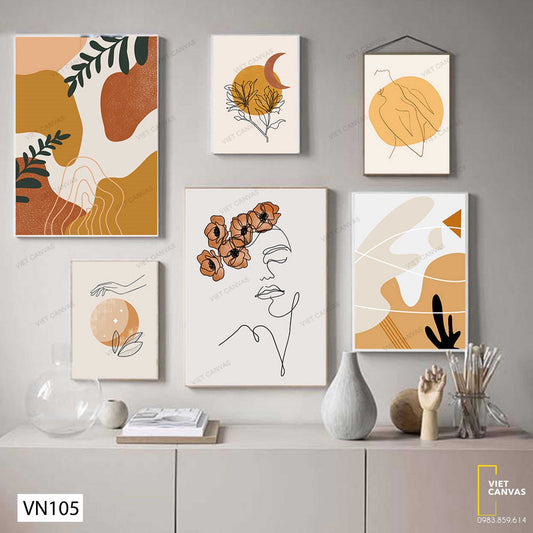Bộ 6 Tranh Tối Giản - VN105