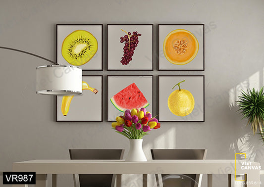 Bộ 6 Tranh Trái Cây - VR987