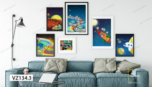 Bộ 6 Tranh Vũ Trụ Của Bé - VZ134.3