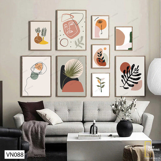 Bộ 9 Tranh Hoạ Tiết Hình Vẽ - VN088