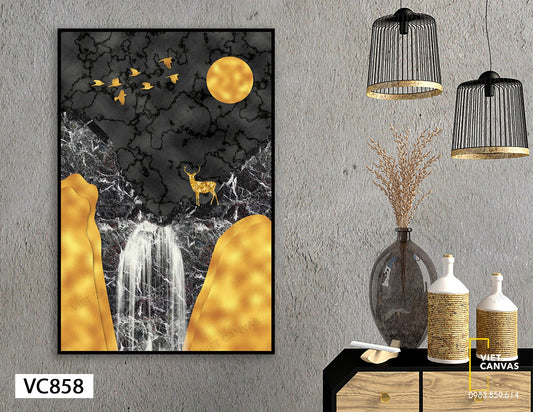 Tranh Chú Nai Vàng Giữa Trời Đêm - VC858