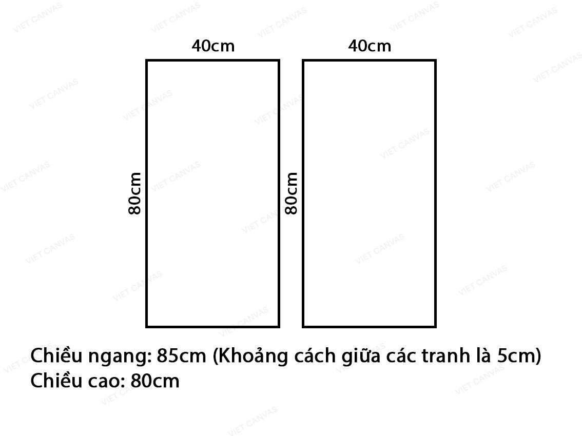 Bộ 2 Tranh Hoa Khoe Sắc - VQ732