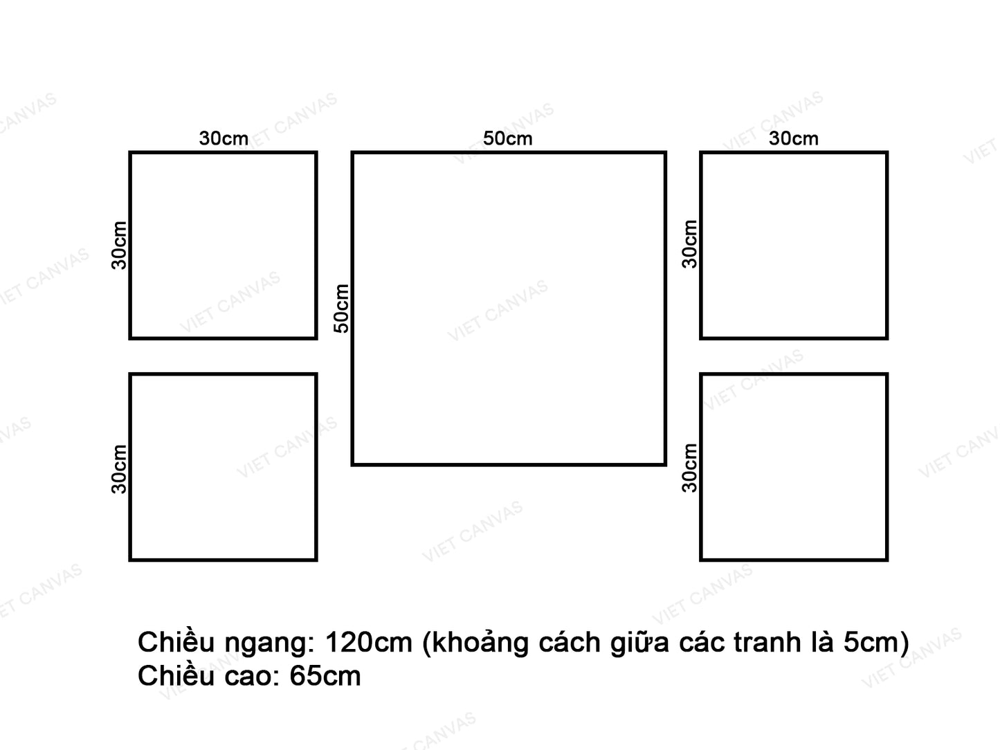 Bộ 5 Tranh Trừu Tượng - VT220.2