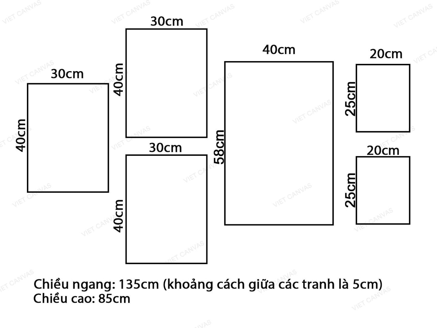 Bộ 6 Tranh Quotes Đơn Giản - VZ228.1