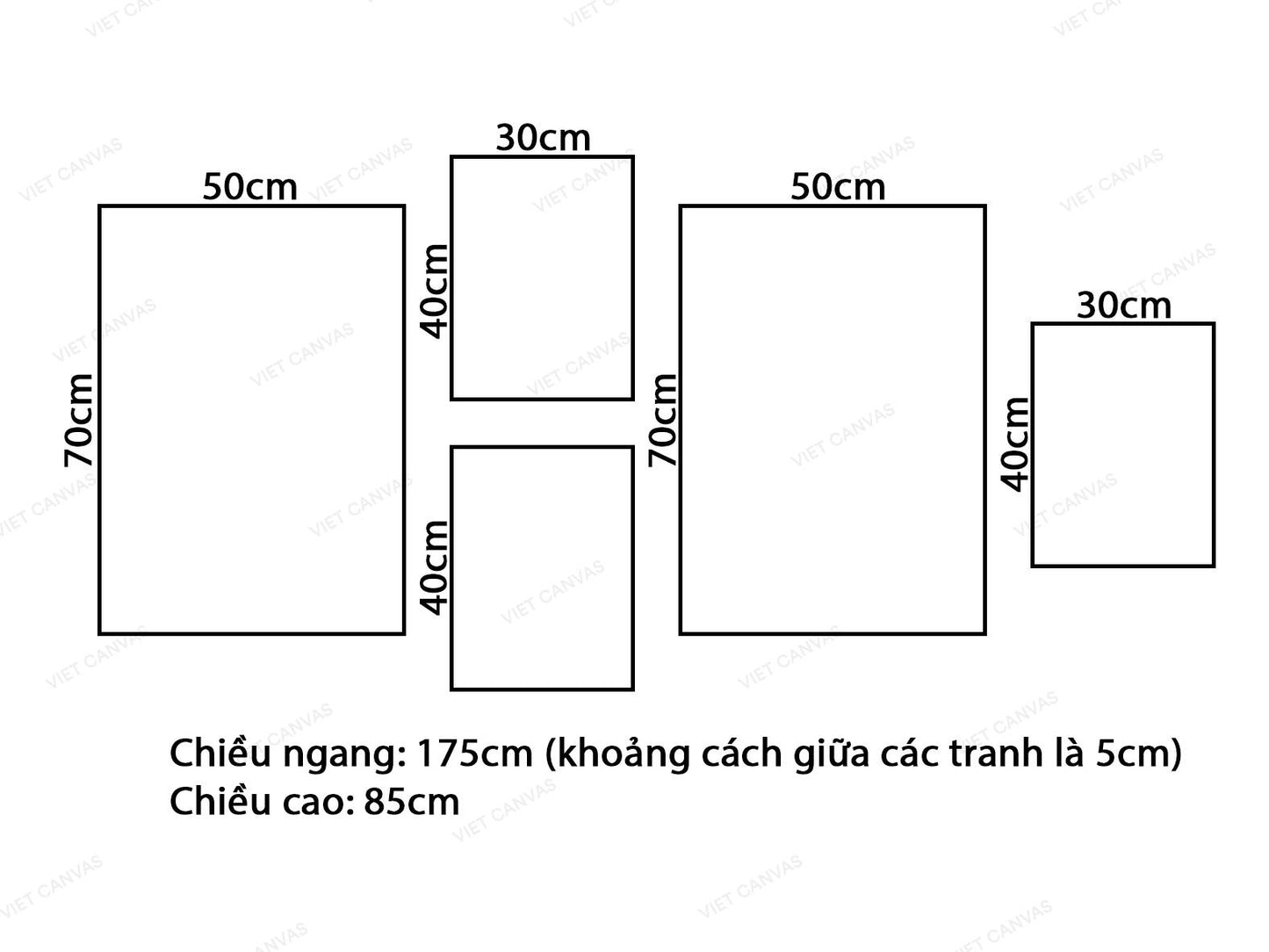 Bộ 5 Tranh Cây Hoa, Lông Vũ Và Cốc Nước - VZ674.1