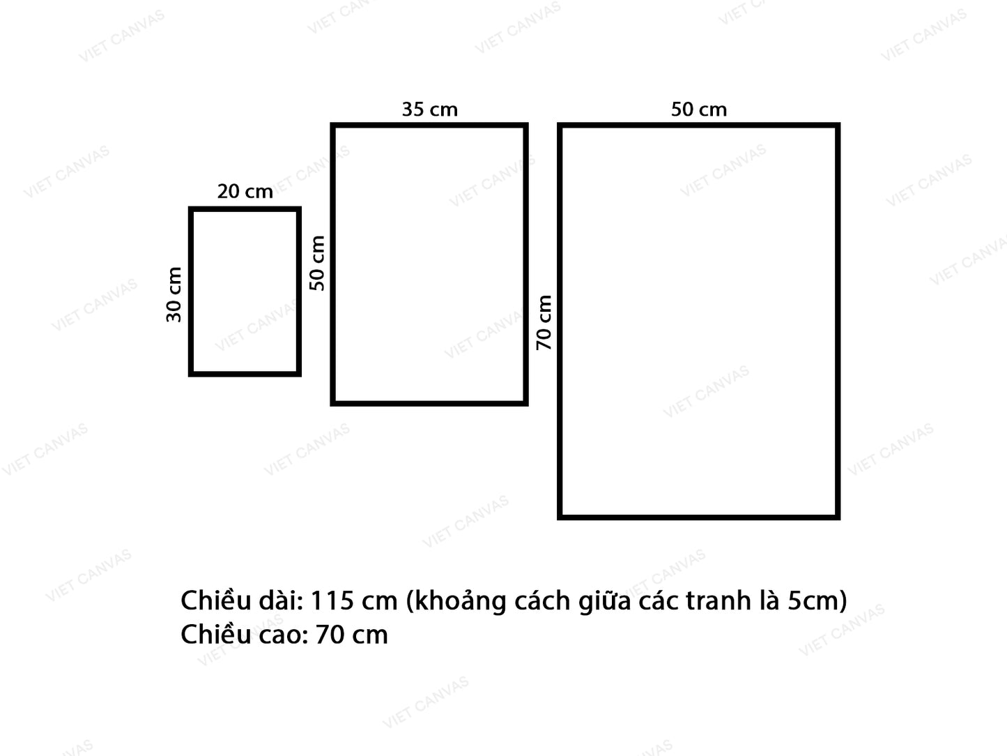 Bộ 3 Tranh Trừu Tượng - VV391.1