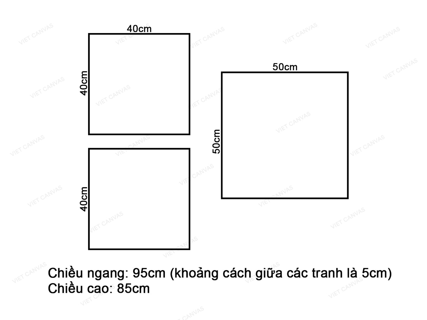 Bộ 3 Tranh Hình Học - VT050.3