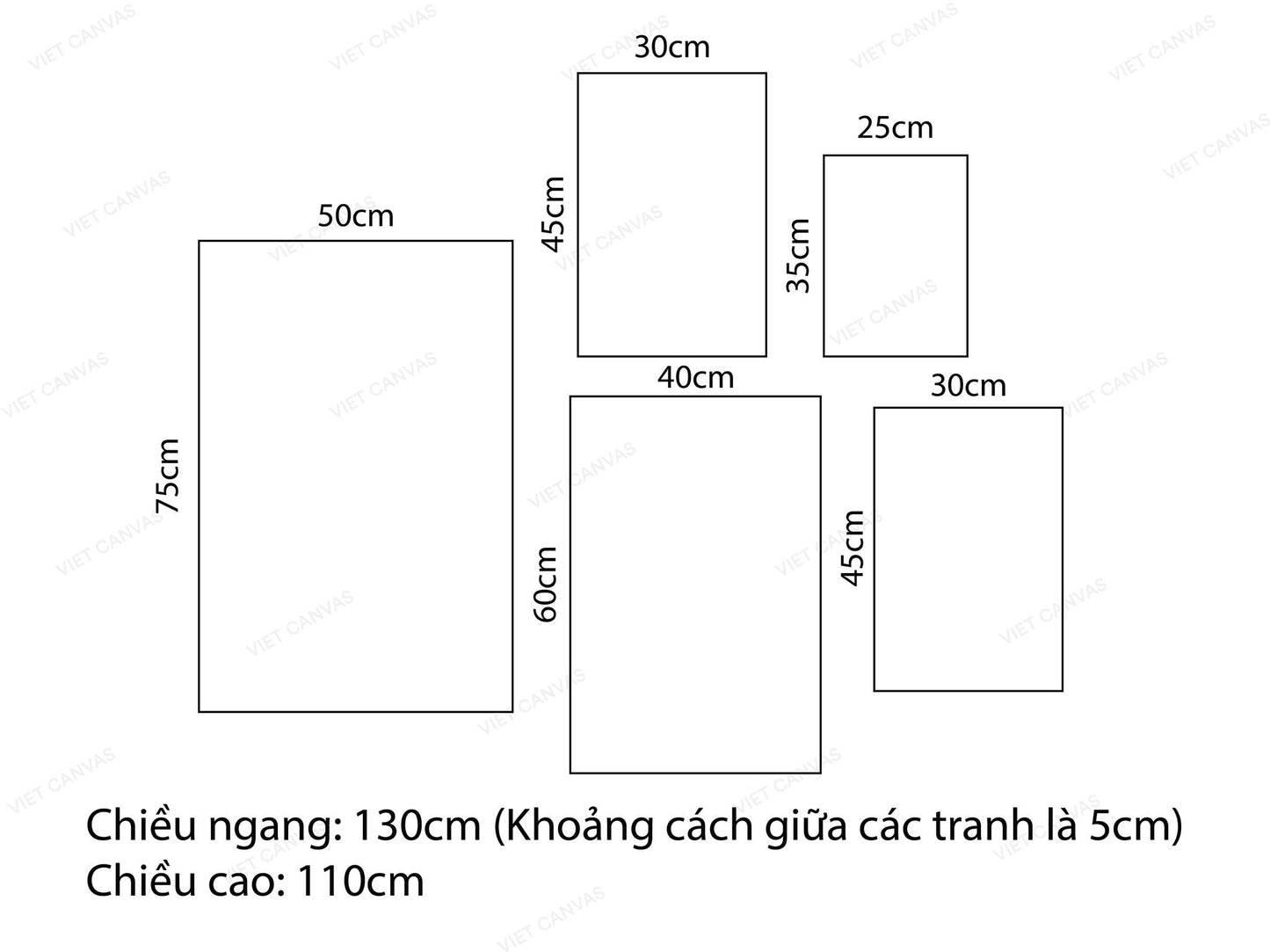 Bộ 5 Tranh Động Vật Biển - VZ347.1