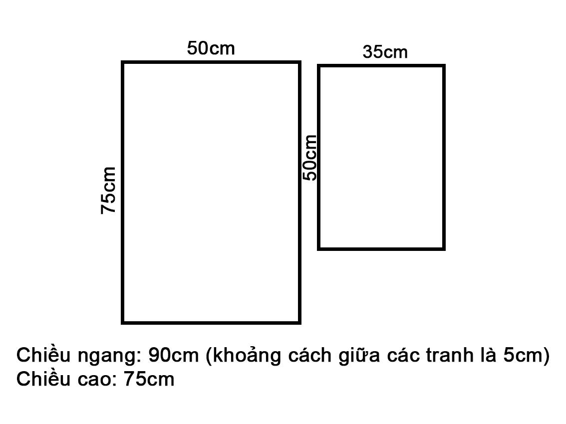 Bộ 2 Tranh Cánh Chim Con Thuyền Và Bãi Biển - VZ309.2