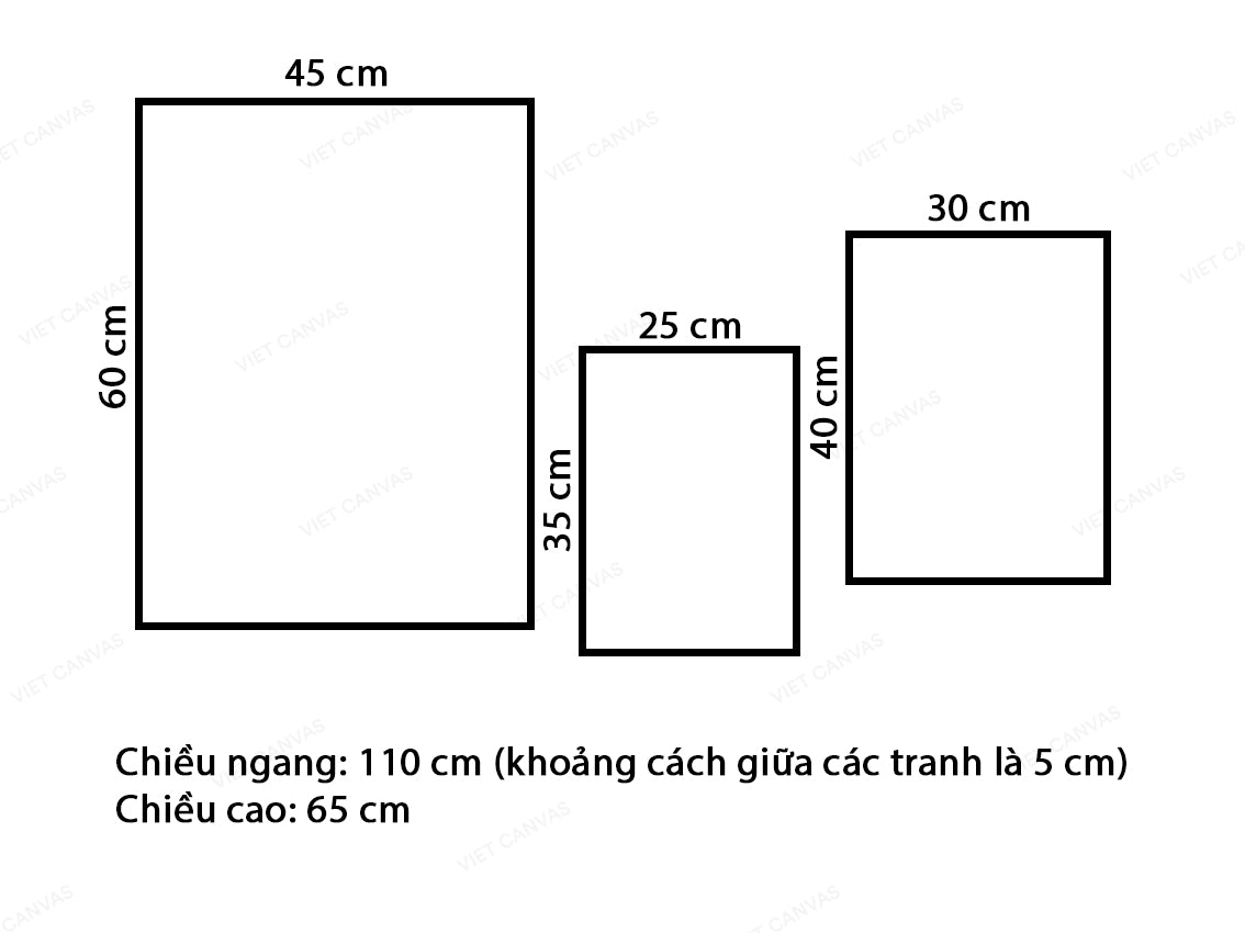 Bộ 3 Tranh Cành Hoa Nở Rộ Và Quotes - VY900.2