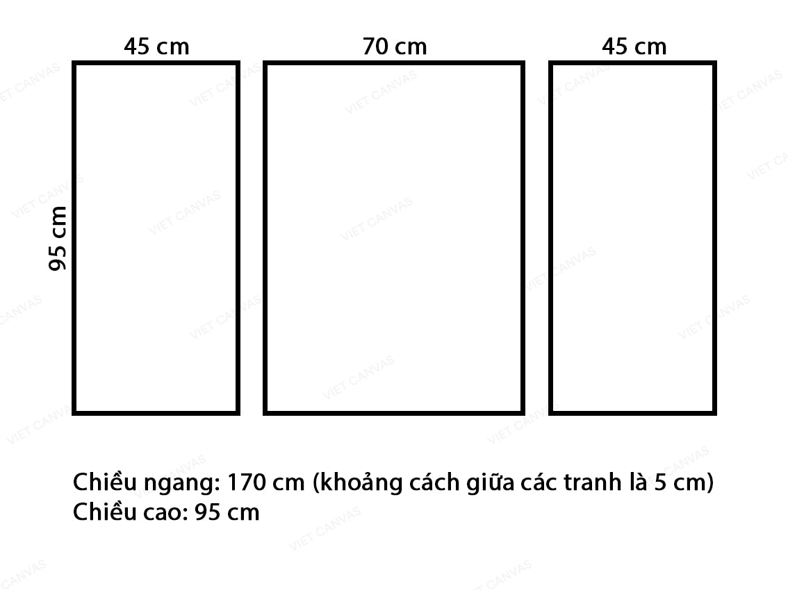 Bộ 3 Tranh Ánh Trăng Sáng Và Biển Xanh - VY887.1