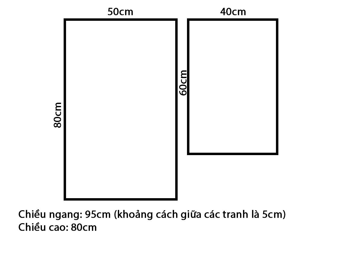 Bộ 2 Tranh Lá Cây Xanh Tươi - VZ942.3