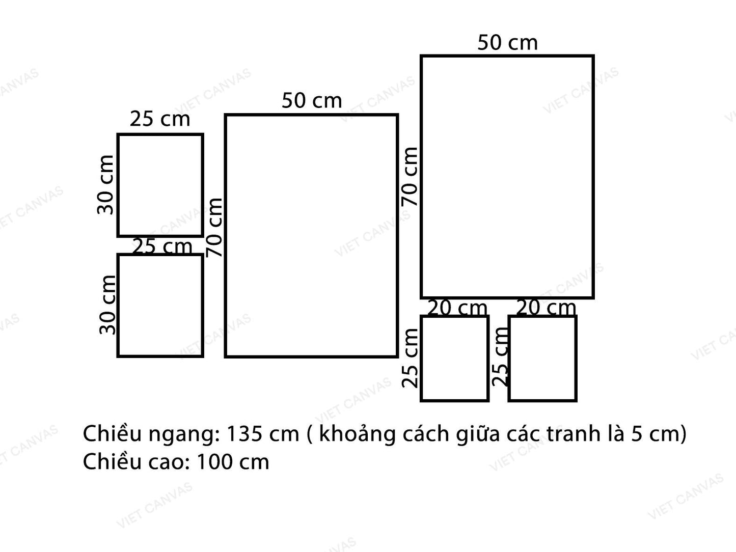 Bộ 6 Tranh Hình Học Đơn Giản - VZ041.1