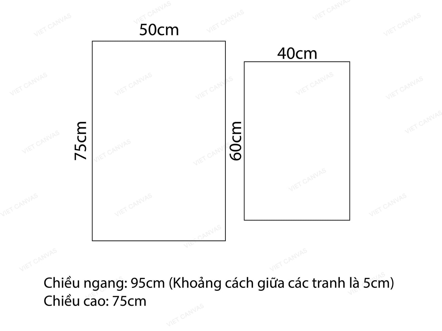 Bộ 2 Tranh Biển Xanh Và Rừng Dừa - VZ377.2