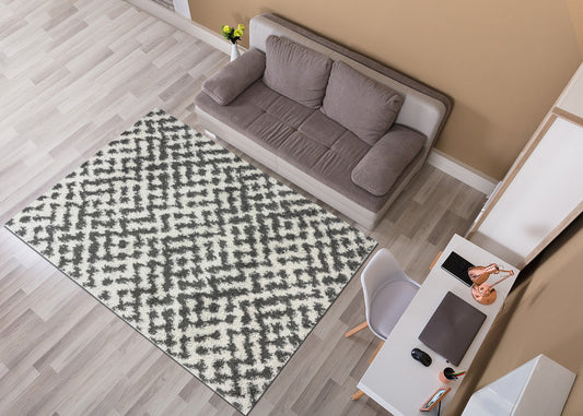 Thảm Sợi Ngắn - LE_2200001_WHITE_152X213