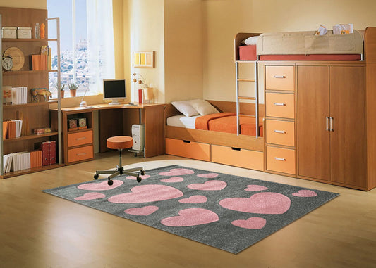 Thảm Sợi Ngắn - LE_221242_GREYROSA_160X230