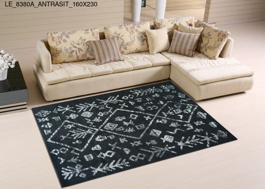 Thảm Sợi Ngắn - LE_8380A_ANTRASIT_160X230