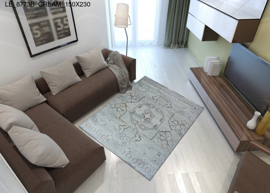 Thảm Sợi Ngắn - LE_8773B_CR_150X230