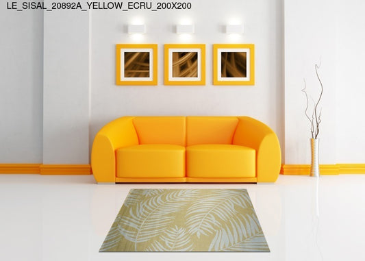 Thảm Sợi Ngắn - LE_SISAL_20892A_YL_ECRU_200X200