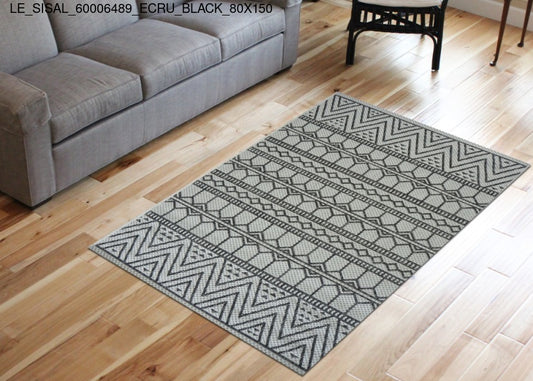 Thảm Sợi Ngắn - LE_SISAL_60006489_ECRU_BL_80X150