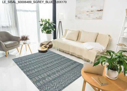 Thảm Sợi Ngắn - LE_SISAL_60006489_SGREY_BLUE_120X170