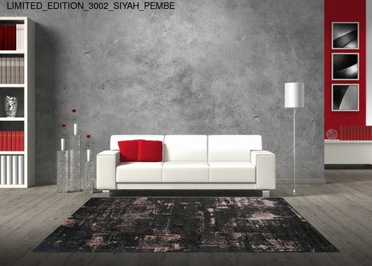Thảm Sợi Ngắn - LIMITED_EDITION_3002_SIYAH_PEMBE