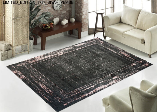 Thảm Sợi Ngắn - LIMITED_EDITION_8787_SIYAH_PEMBE