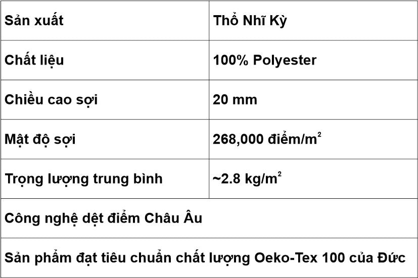 Thảm Sợi Ngắn - M0003