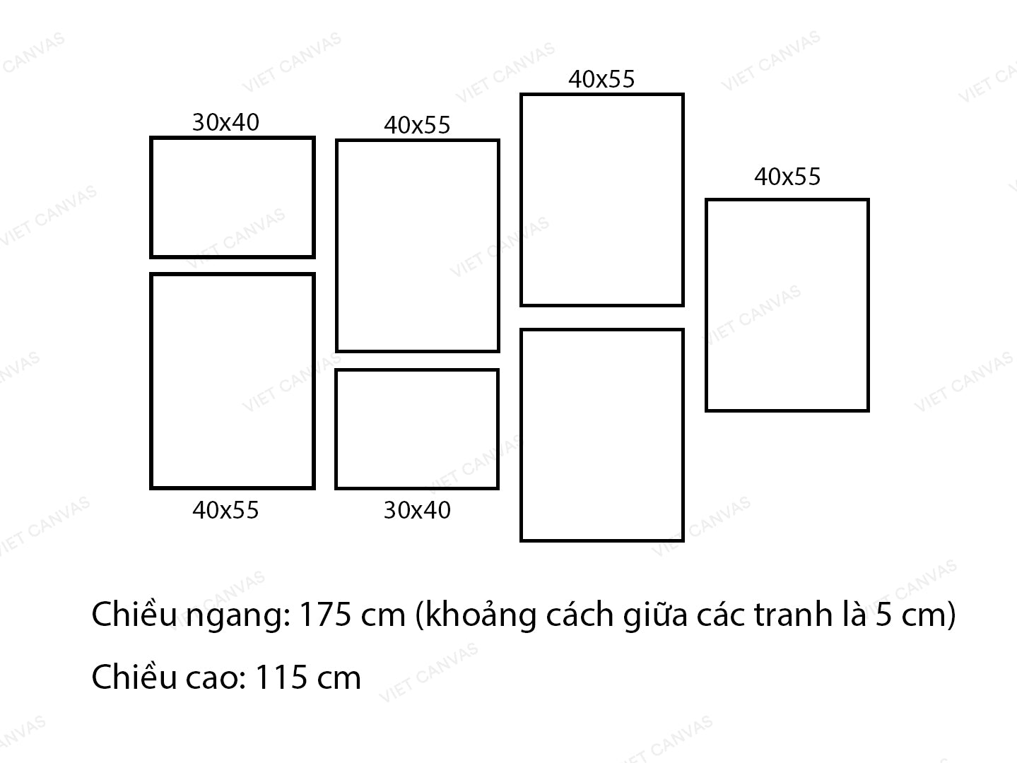 Bộ 7 Tranh  Nét Vẽ Nghệ Thuật Van Gogh - VG030