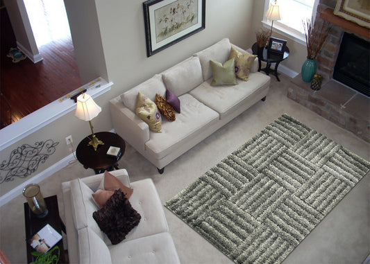 Thảm Lông Xù Hình Khối Kẻ Ô Vuông - OPCO_66223836